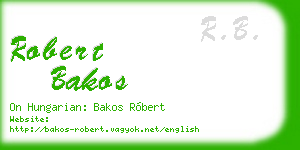 robert bakos business card